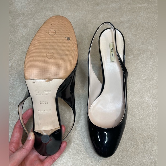 Miu Miu patent leather slingback heels - Picture 5 of 10